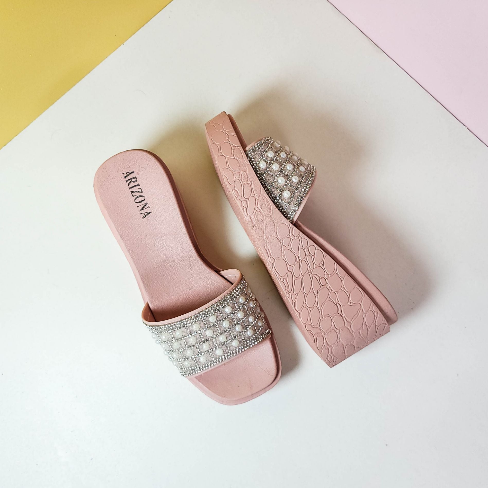 Chunky Sole Fancy Slippers Pink - toastitoes 