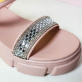 Chunky Sole Band Sandals/Slippers Pink - toastitoes 