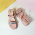 Chunky Sole Band Sandals/Slippers Pink - toastitoes 