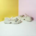 Chunky Sole Band Sandals/Slippers Beige - toastitoes 