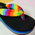 Chunky Sole Rainbow Scissors Slippers - toastitoes 