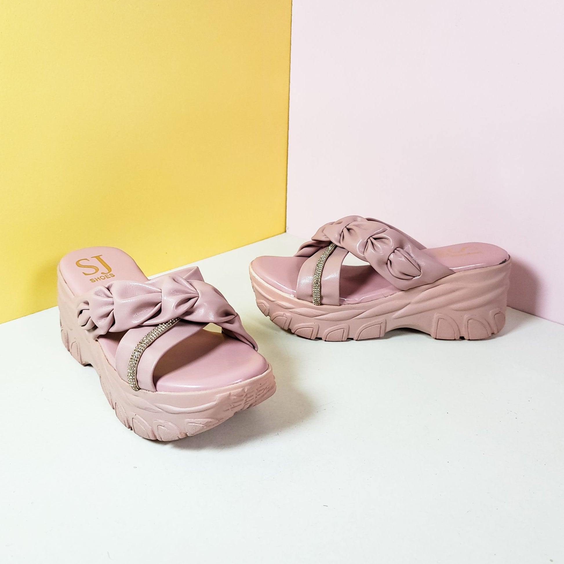 Chunky Sole Comfort Slippers Pink - toastitoes 