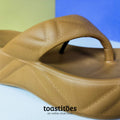 Eva Chunky Sole Thong Slippers Camel - toastitoes 