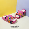 Eva Thick Sole Printed Slippers Fuchsia - toastitoes 