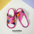 Eva Thick Sole Printed Slippers Fuchsia - toastitoes 