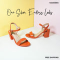 Single Band Block Heels Orange - toastitoes 