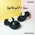 Eva Band Slippers Black - toastitoes 