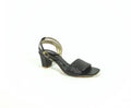 Celtic Knot Band Block Heel Sandals Black Color - toastitoes 