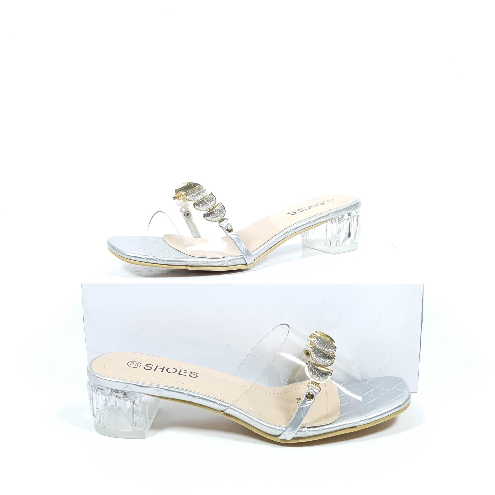 Seductive Crystal Heels Silver - toastitoes 